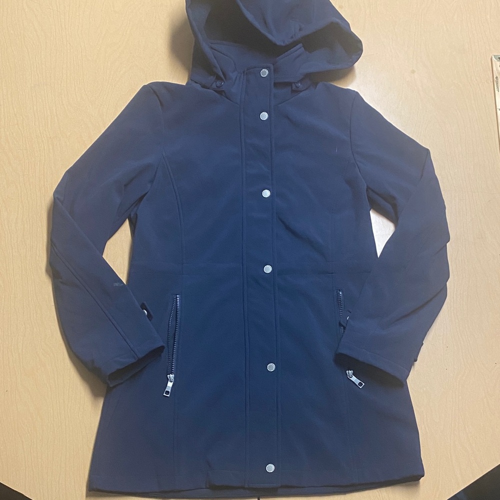 Nautica Women's Dark Blue Hooded Ski Jacket
